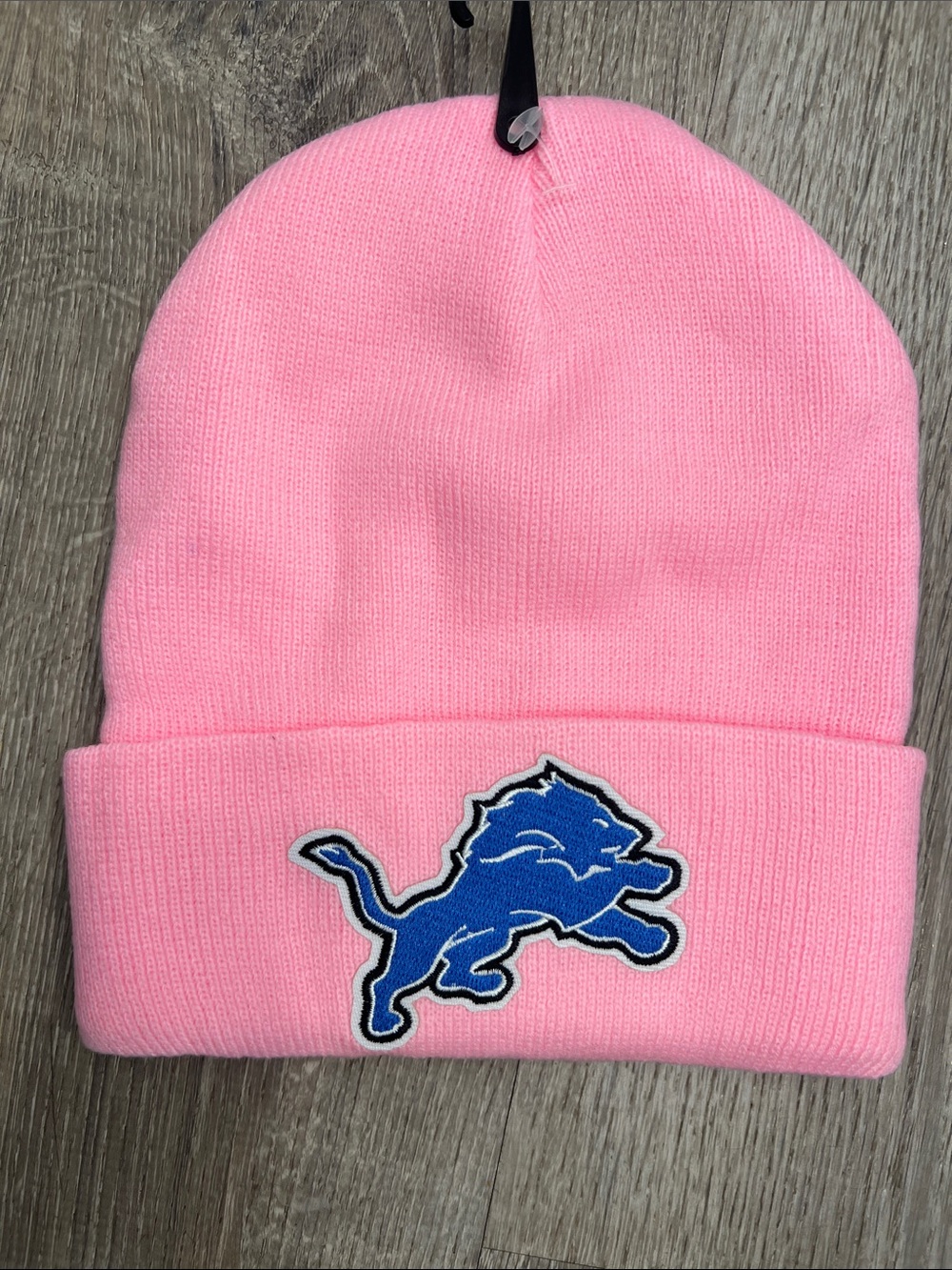 Breast cancer awareness Detroit Lions Beanie